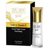 Питательный ночной крем для лица с Золотом и витамином Е, 50мл, "DR. SEA"